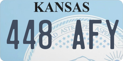 KS license plate 448AFY