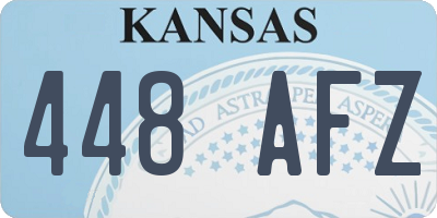KS license plate 448AFZ