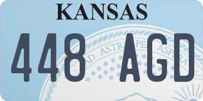 KS license plate 448AGD