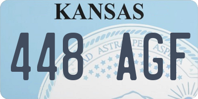 KS license plate 448AGF
