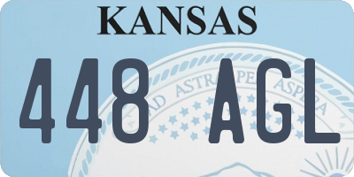 KS license plate 448AGL