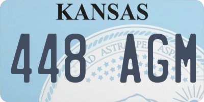 KS license plate 448AGM