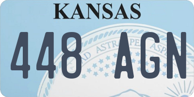 KS license plate 448AGN