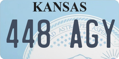 KS license plate 448AGY