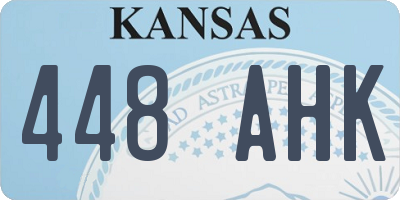 KS license plate 448AHK