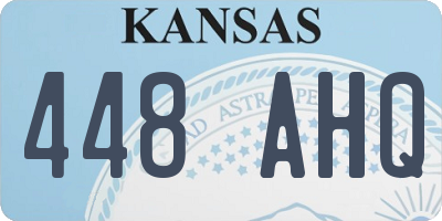 KS license plate 448AHQ