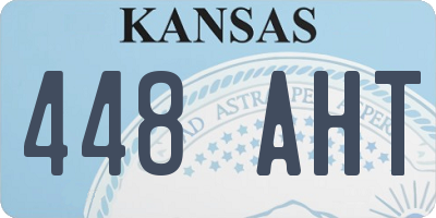 KS license plate 448AHT