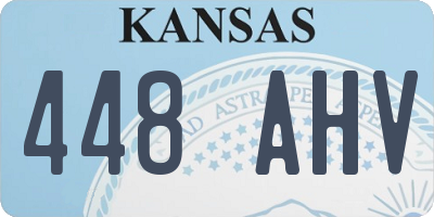 KS license plate 448AHV