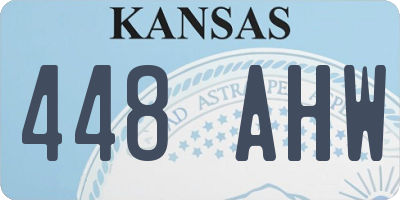 KS license plate 448AHW