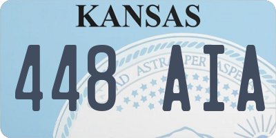 KS license plate 448AIA