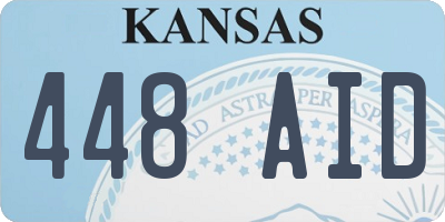 KS license plate 448AID