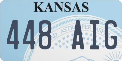KS license plate 448AIG