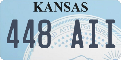 KS license plate 448AII
