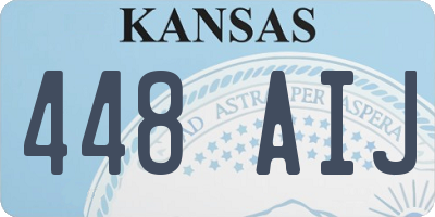 KS license plate 448AIJ