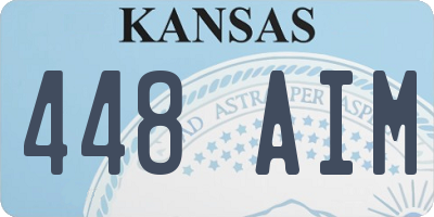 KS license plate 448AIM