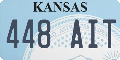 KS license plate 448AIT