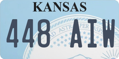 KS license plate 448AIW