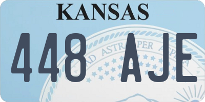 KS license plate 448AJE
