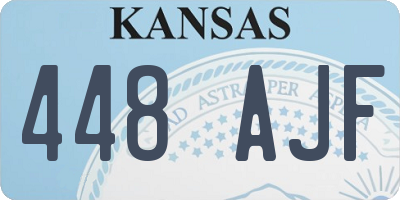 KS license plate 448AJF