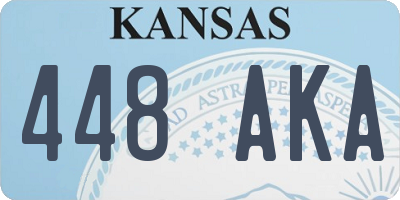 KS license plate 448AKA