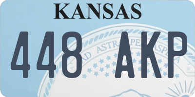 KS license plate 448AKP