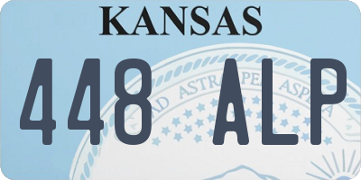 KS license plate 448ALP
