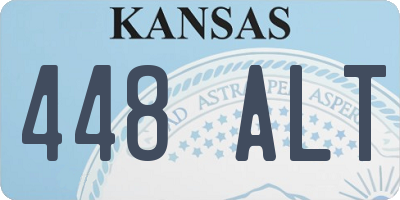 KS license plate 448ALT