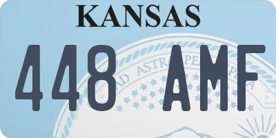 KS license plate 448AMF