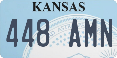 KS license plate 448AMN