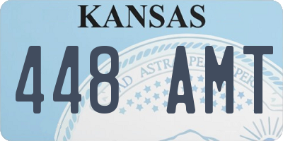 KS license plate 448AMT