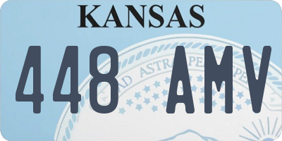 KS license plate 448AMV
