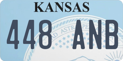 KS license plate 448ANB