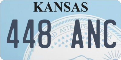 KS license plate 448ANC