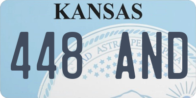 KS license plate 448AND