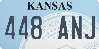 KS license plate 448ANJ