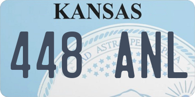 KS license plate 448ANL