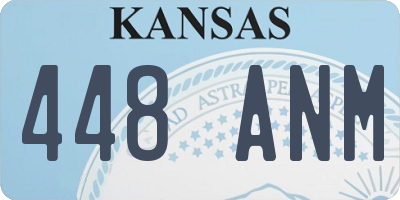KS license plate 448ANM
