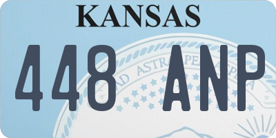 KS license plate 448ANP
