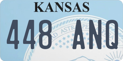 KS license plate 448ANQ