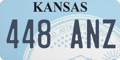 KS license plate 448ANZ