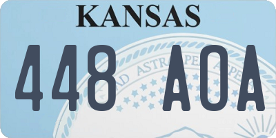 KS license plate 448AOA