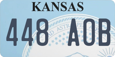 KS license plate 448AOB