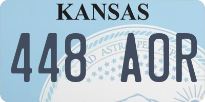 KS license plate 448AOR