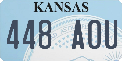 KS license plate 448AOU