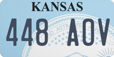 KS license plate 448AOV