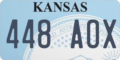 KS license plate 448AOX