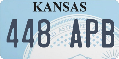 KS license plate 448APB
