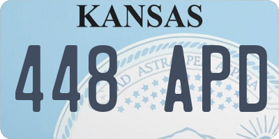 KS license plate 448APD