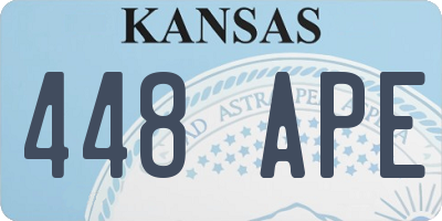 KS license plate 448APE