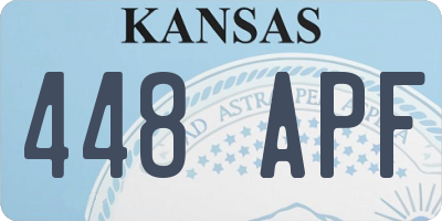 KS license plate 448APF